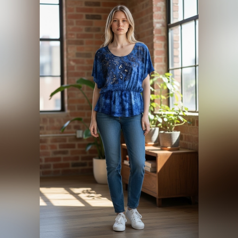 Womans Elegant Pullover Blouse